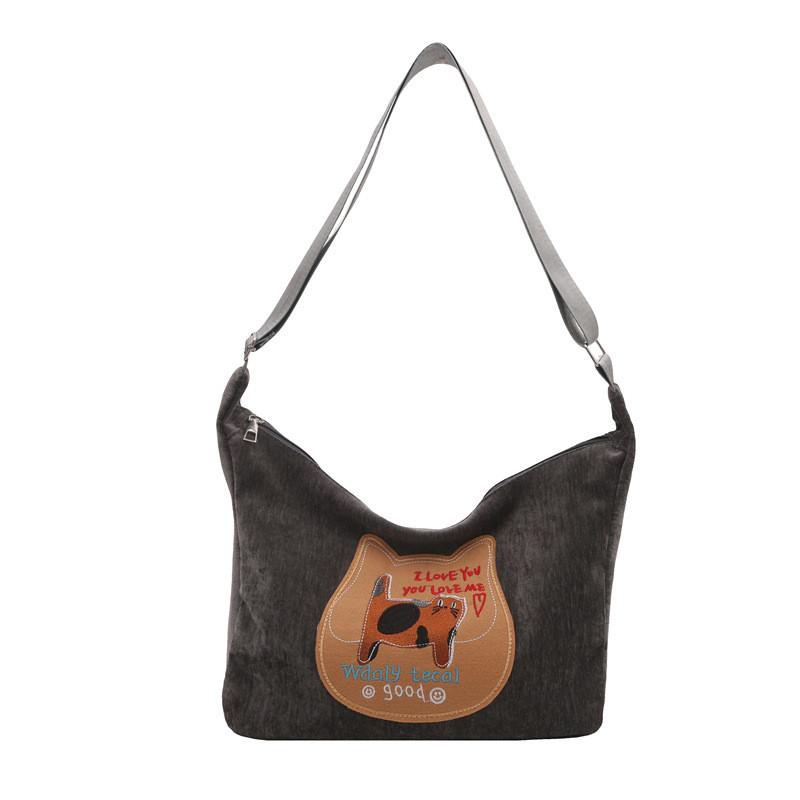 Stylish And Durable Korean Ins Cute Cartoon Tote Bag For Women Perfect For Winter Outfits