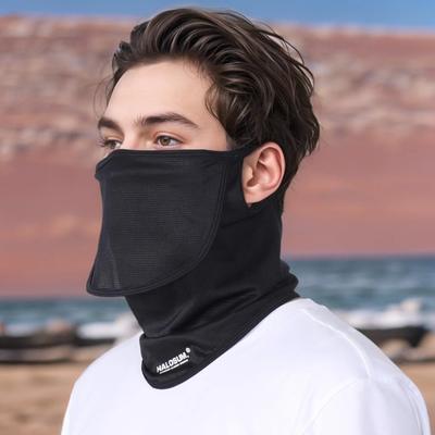 Solid Color Sunscreen Mask Anti-UV Neck Wrap Cover Summer Face Mask  for Cycling, Sports, Fishing