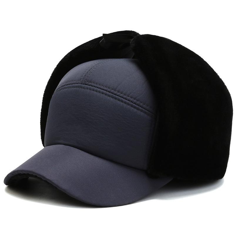 

Warm Lei Feng Winer Oudoor Thickened Middle Aged And Elderly Fleece Lined Ear Proecion Windproof Cold Reian Dad One Size