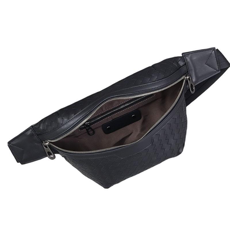 Classic Leather Bag Hand-knitted Cowhide Breast Fashionable Travel Shoulder Casual All-matching Waist