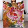 Cockatoo Mardi-gras Throw Blanket Warm Throw Blanket Gift for Anniversary
