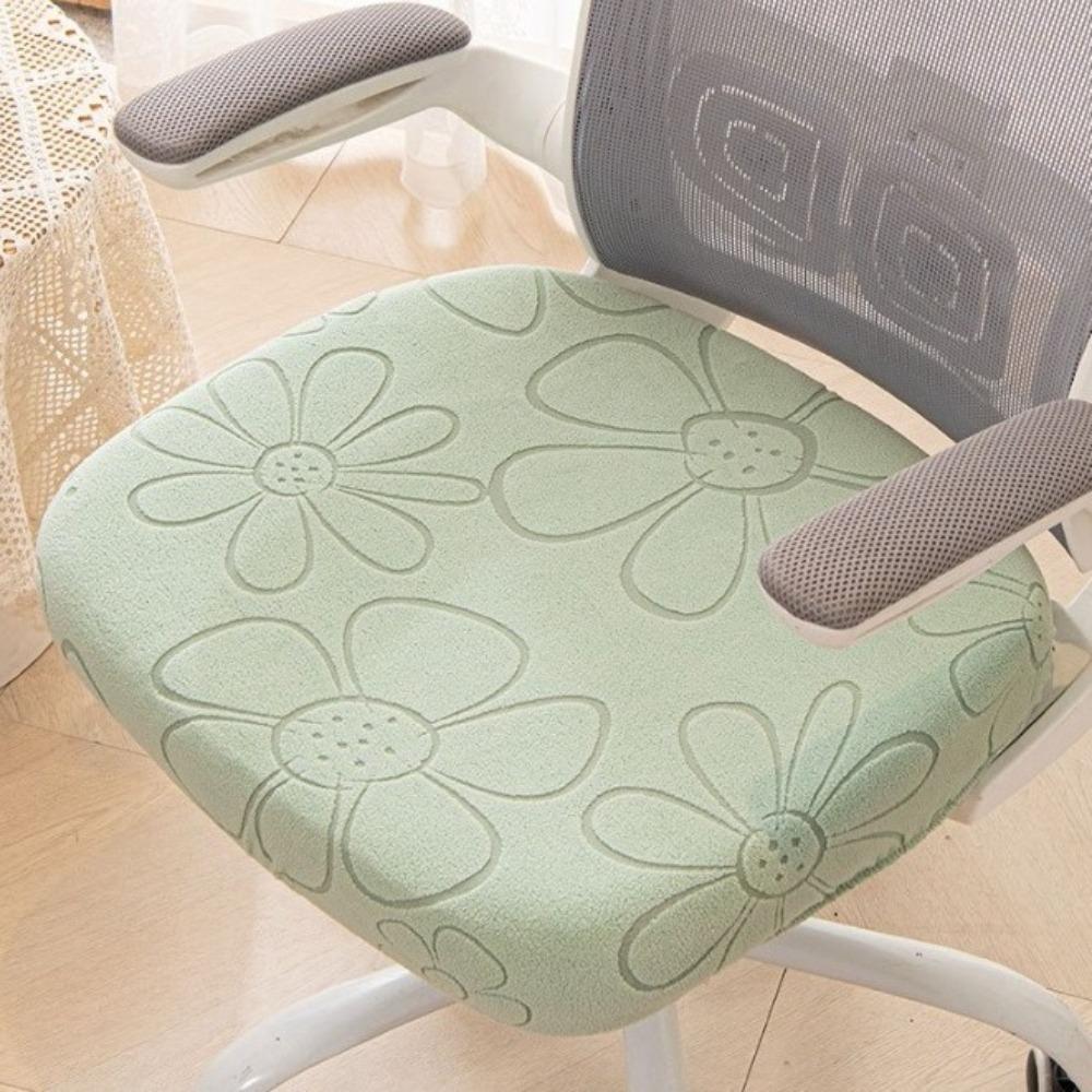 Thickened Jacquard Office Chair Cover Elastic Dining Chair Cover Soft Chair Protector Office