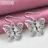 925 Sterling Silver Butterfly Earrings Wedding Jewelry