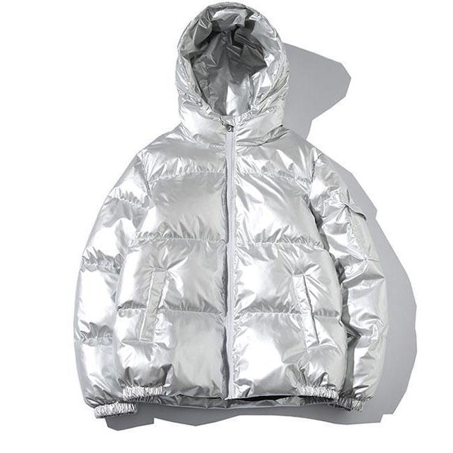 Veste en coton pour homme, vêtement ample et décontracté, épais et à capuche, en coton brillant