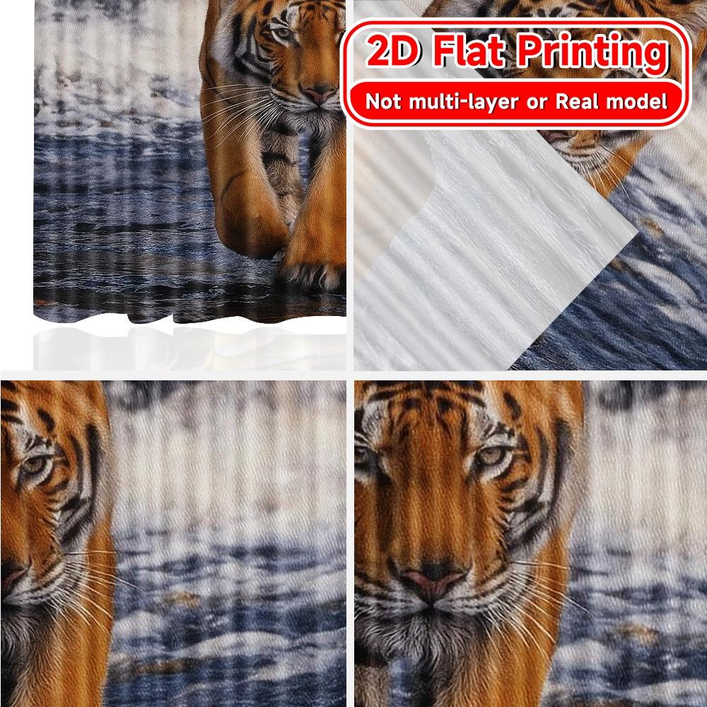 2pcs, 2D FLAT PRINTING Curtains (Without Rod) Majestic Stride Christmas Festival Minimalist Curtains Versatile Fabric Curtains