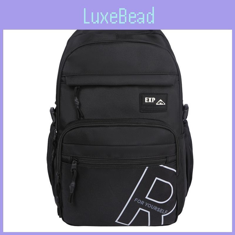 Contrasting Big Capacity Color Backpack With Letter Printing Design For Daily