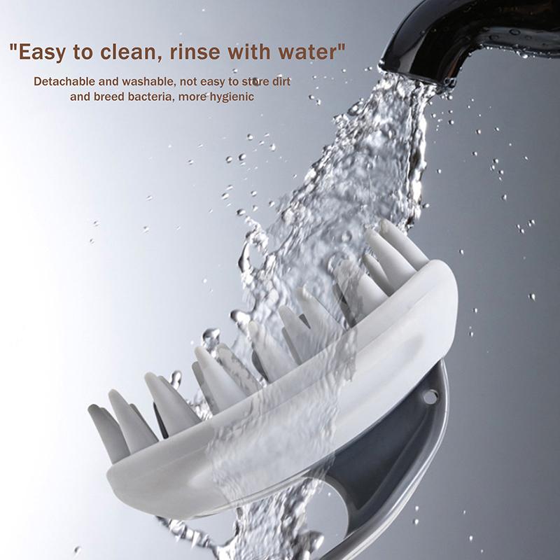 2-In-1 Shampoo Brush Head Scalp Massage Comb Hair Washing Comb Body Massage Brush Bath Shower Brush Salon Hairdressing Tool