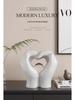 Nordic Minimalist Resin Heart Ornaments for Home Decor