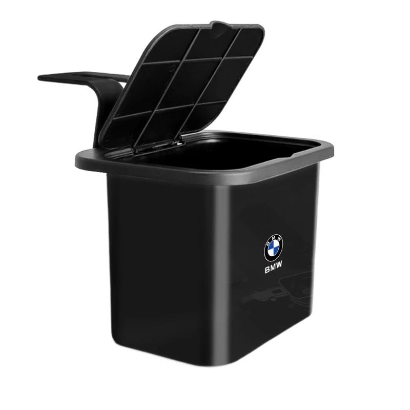 1pc Mini Car Garbage Basket Home Table Plastic Trash Can Office Supplies Dustbins Car Portable Sundries Barrel Box For BMW M