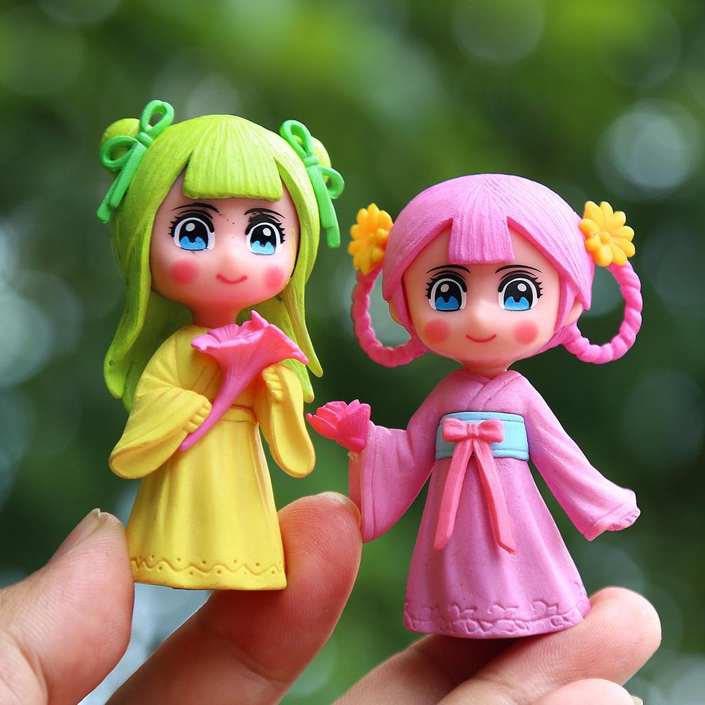 National Trend Ancient Style Girl Doll Figure Blind Box - Cute Skirt Doll Desktop Cake Decoration Ornament