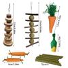 21PCS Hamster Bird Rabbit Chew Toy Wood Toy to Keep Small Rodents Healthy Enhances Dental Healthy and Provide Enjoyments