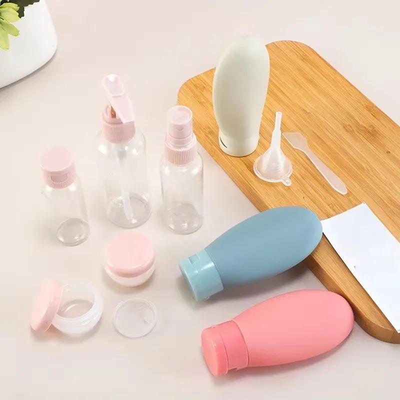 11Pcs Travel Toiletries Containers Set, Conditioner, Lotion – Refillable Mini Skincare Bottles for Airplane & Carry-On