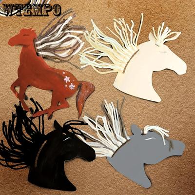 DIY Wooden Horse Craft Kit - 18pcs Unpainted Pony & Horse Figures for Creative Arts and Crafts (Yarn Not Included)