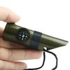 Whistle with Compasses LED Flashlight Thermometer for Survival, Multifunctional