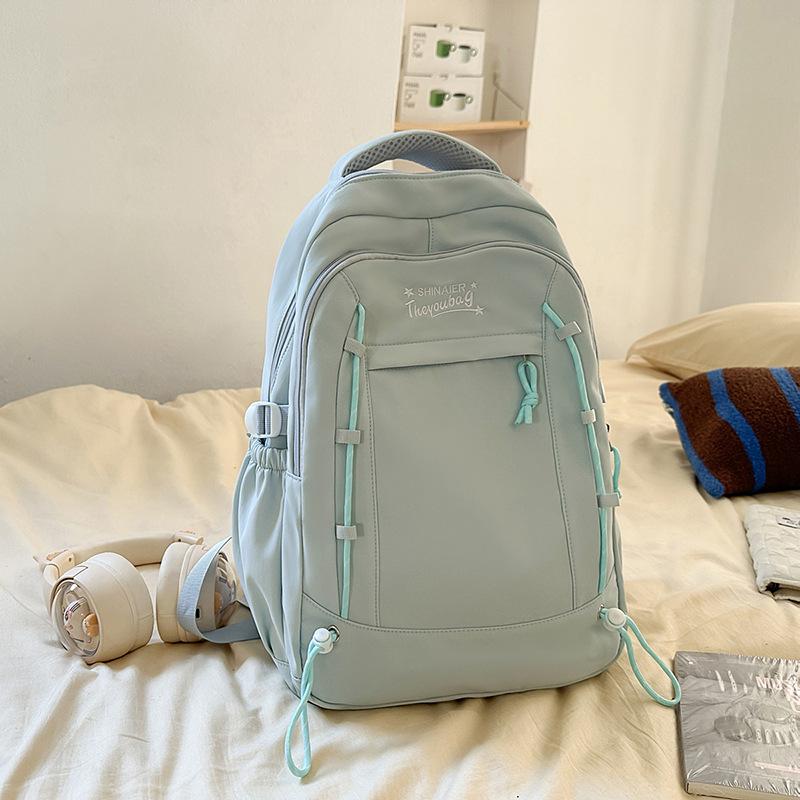 Schoolbag Korean version of college style large-capacity backpack high value lightweight leisure travel backpack junior high school student schoolbag