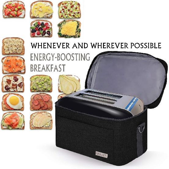 BAGLHER ... Toaster Storage Bag,Carrying Bag,Compatible With Most 2-slice Toasters,With a Front Accessory Bag,Which can Hold Accessories and