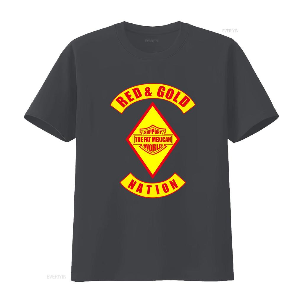 Red Gold Nation Bandidos Supporto T-shirt Messicano Grasso Mondo Fatta negli USA S 5XL vintage Lavata Comoda Leggermente alla Moda
