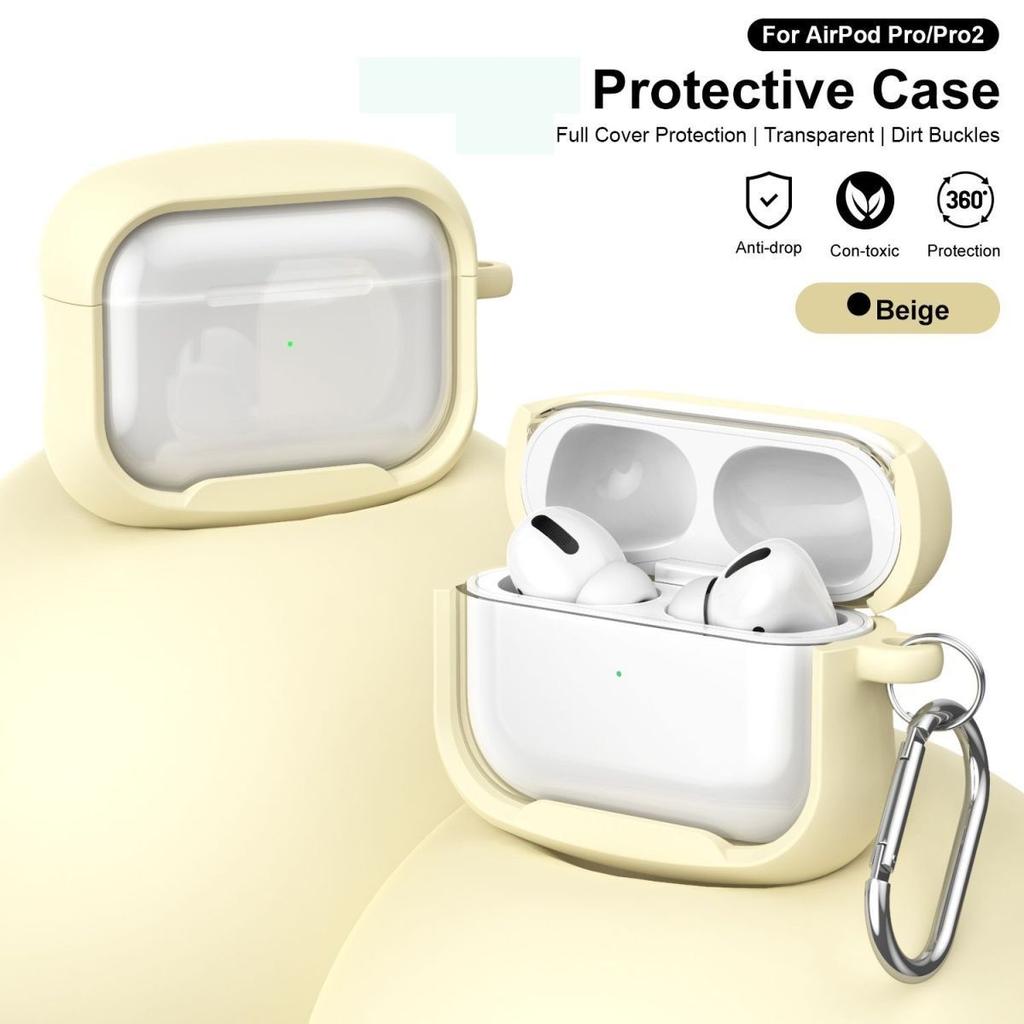 2-in-1, solid color frame, suitable for AirPods1/1st generation protective case, Apple Pro/1 wireless bluetooth headset.