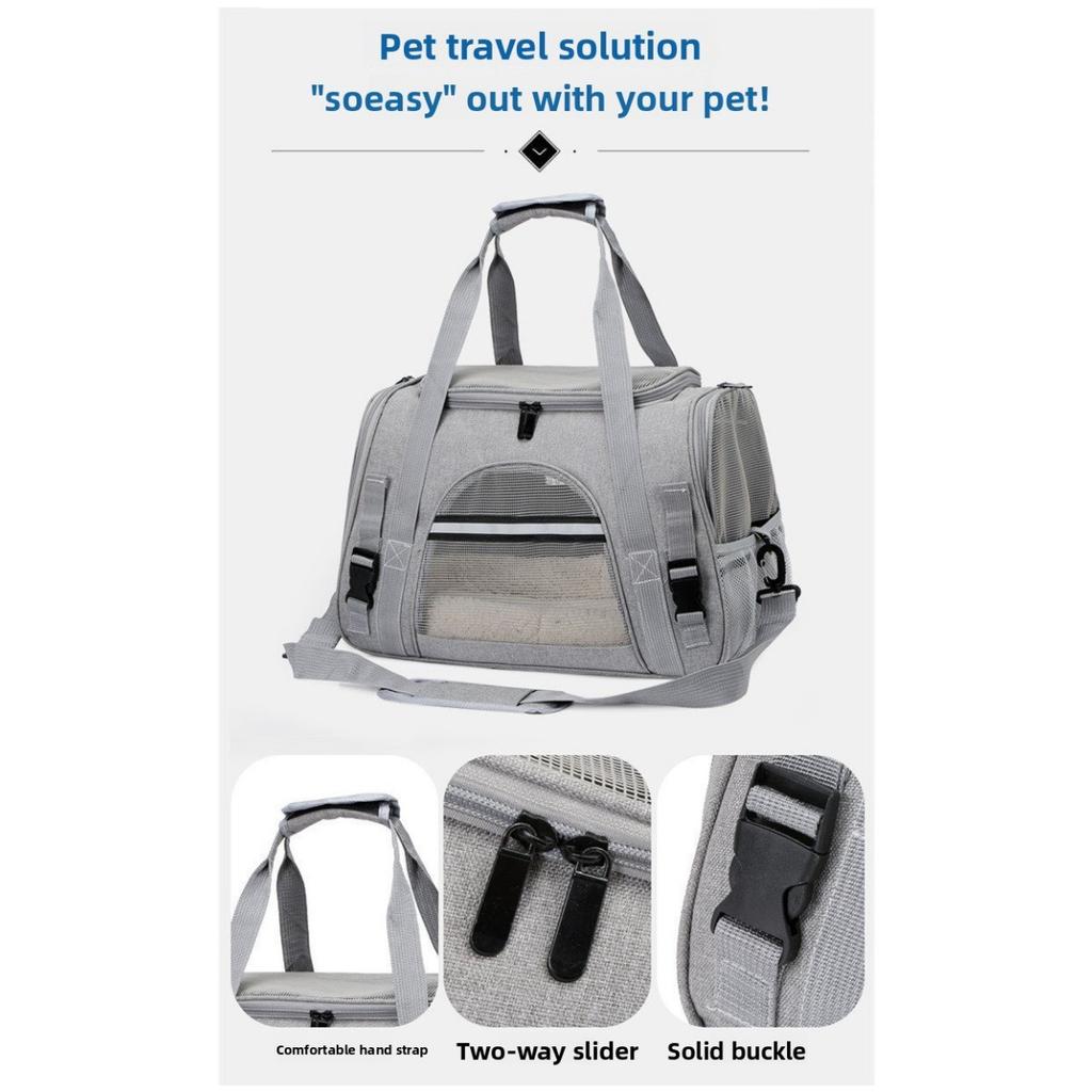 Portable Portable Cat Bag for Outdoor Use, Transparent, Breathable, Foldable Pet Bag That Can Be Diagonally Crossed, Car Cat and Dog Bag
