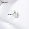 14K Gold Plated Brass Shell Round/Rectangle/Heart Charms For Jewelry Making DIY Pendant Necklace Jewelry Accessories