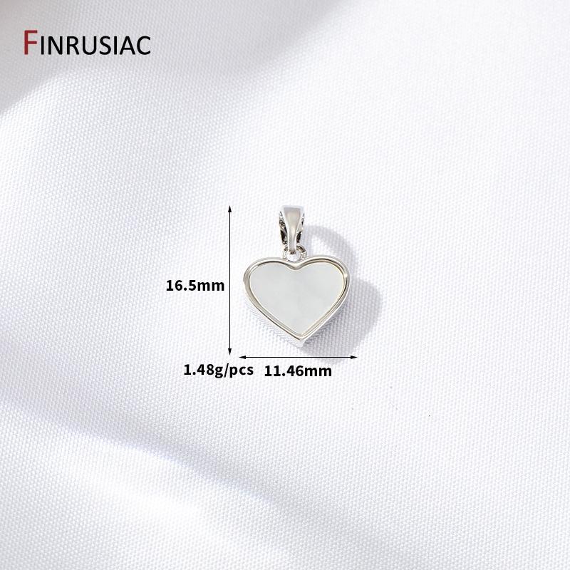 

14K Gold Plated Brass Shell Round/Rectangle/Heart Charms For Jewelry Making DIY Pendant Necklace Jewelry Accessories 1 piece