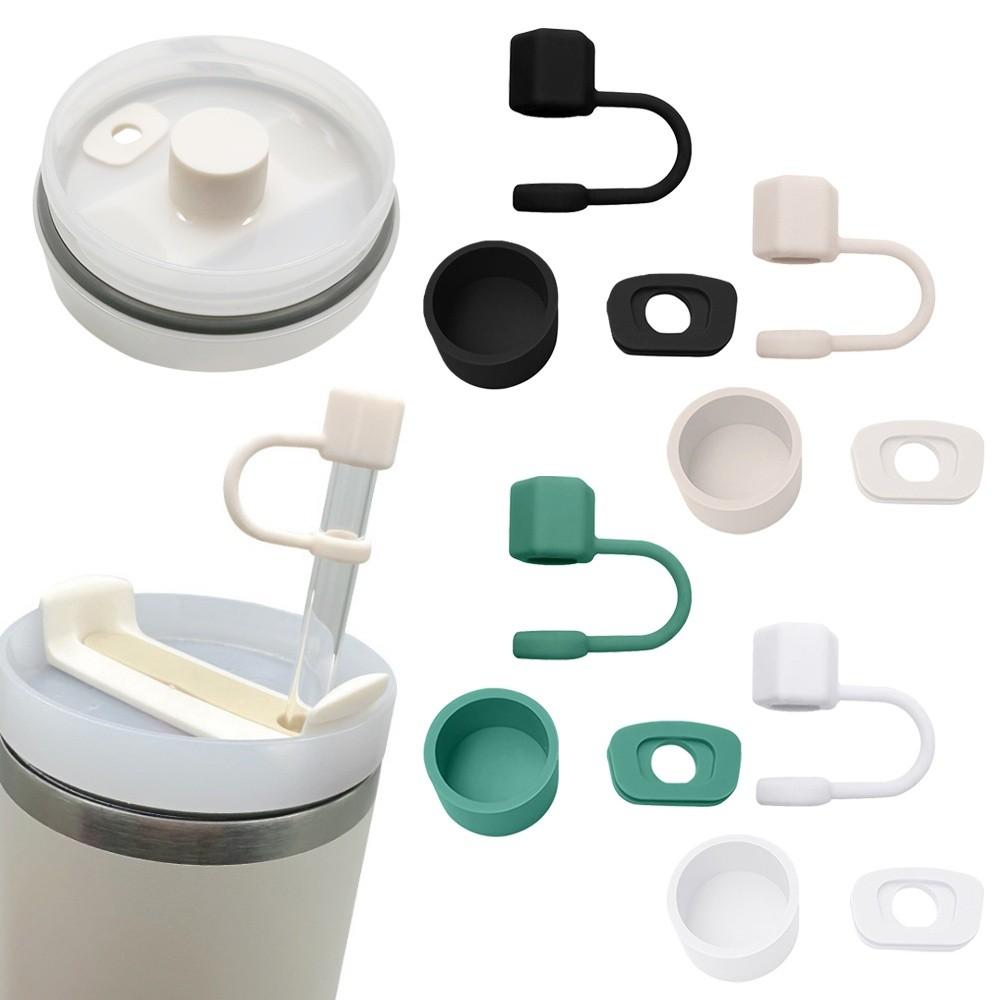 Silicone Straw Cover 3-piece Set Water Cup Accessories Reusable Straw Topper