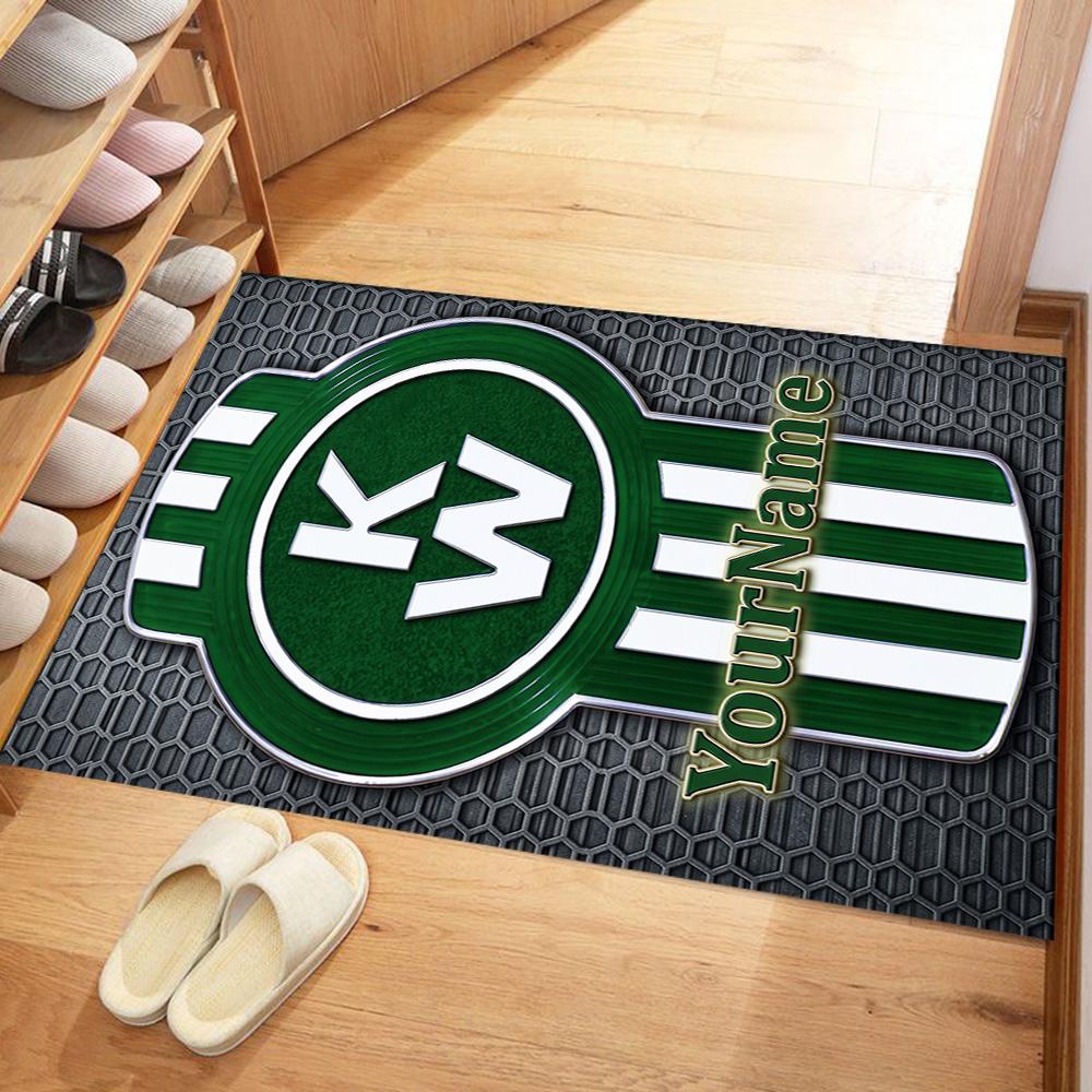 Kw Heavy Trucks Customizable Name Area Rug Suitable for Foyer Outdoor Decorate room Study room Anti-slip Rug Office home decor