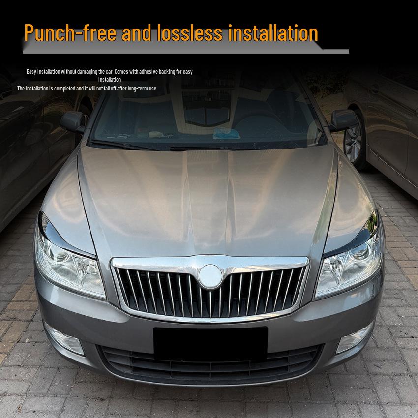 Headlight Eyelid Stickers for 2008-2014 Skoda Octavia MK2.5