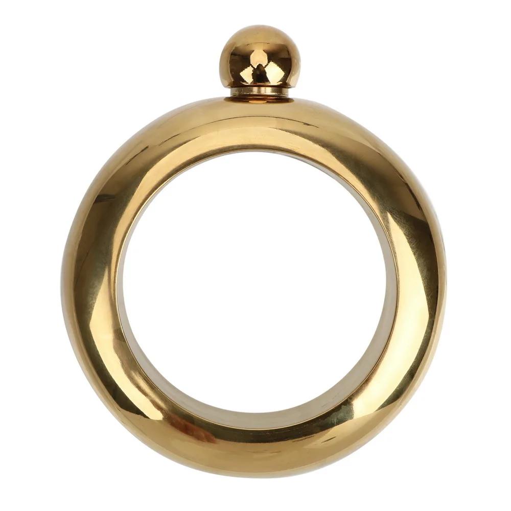 

Браслет-фляга Браслет Элегантная Бутылка для Вина для Виски Водки Алкогольных Напитков Аксессуары для Посуды 3,5 унции Круглая Шикарная Фляга золотой