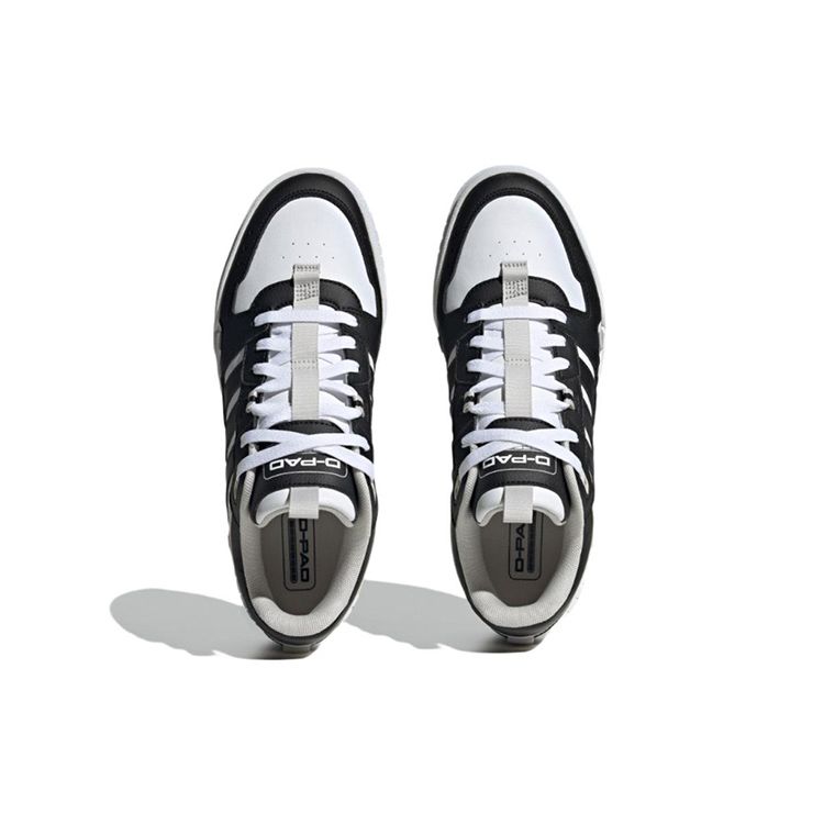Adidas Neo D-Pad Leather Comfortable Trendy Slip-Resistant Durable Lightweight Low-Top Skate Shoes Unisex Sneakers Black White IG7586