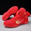 Neue zweifarbige High-Top Gewichtheberschuhe, Ringerschuhe, neue Boxschuhe, grenzüberschreitende Übergrößen-Schnür-Gewichtheberschuhe