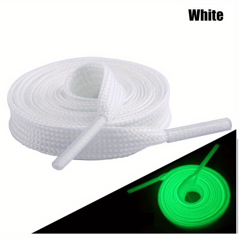 Night Light Shoe Laces Unisex Athletic Shoes Reflective Shoestrings Glow-in-the-Dark Laces 80CM белый