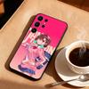 M-Momo Ayase D-Dandadan Phone Case For Samsung S26,S25,24,23,22,30,21,10,9,Ultra,Plus,Lite,Black Soft Case