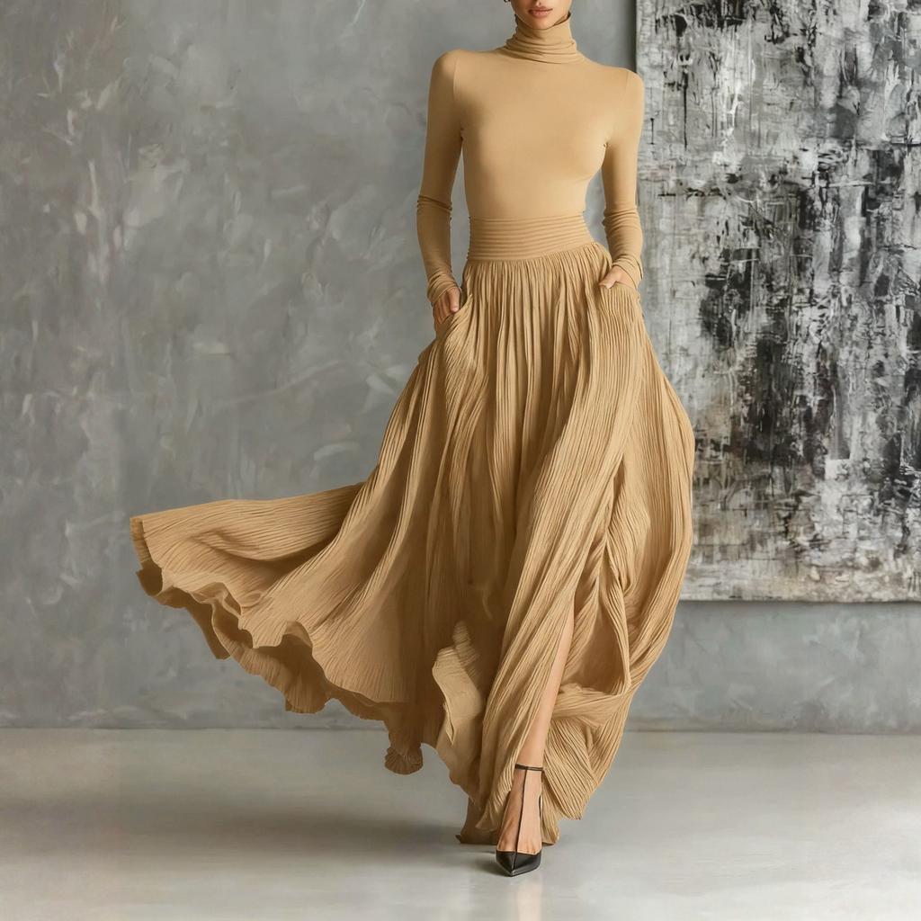 Damen Locker Sitzende Quadratischer Ausschnitt Langarm Samt Babydoll Kleider Kleid