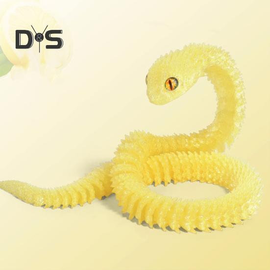 30cm/40cm/60cm 3D Printed Snake Ornament Movable Joints Bedside Table Snake Figurine Prank Toy Desk Decor