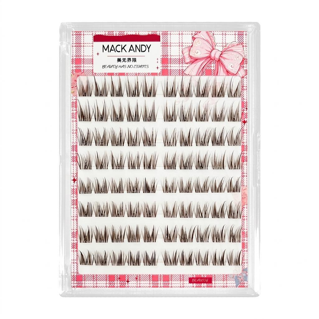 Natural Look False Lashes Thick Curly False Eyelashes for Daily Party Wear Single Box No Tools_8 Row
