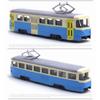 1/90 City Bus Train Tram Diecast Pull Back Model W/LED Music Developmental Car Toy