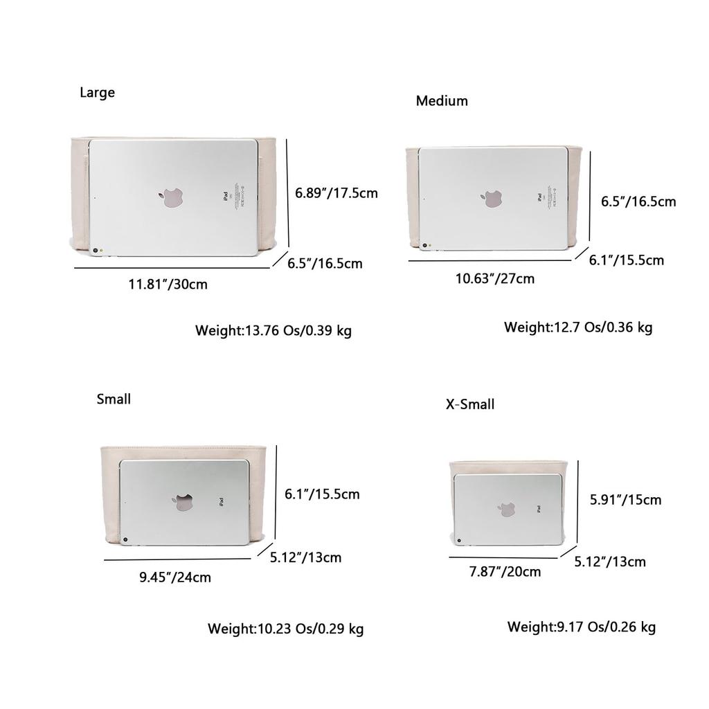 YONBEN Purse Organizer Insert Bag Felt Fabric Handbag Organizer 4 Sizes Speedy Never Full (Beige, S)