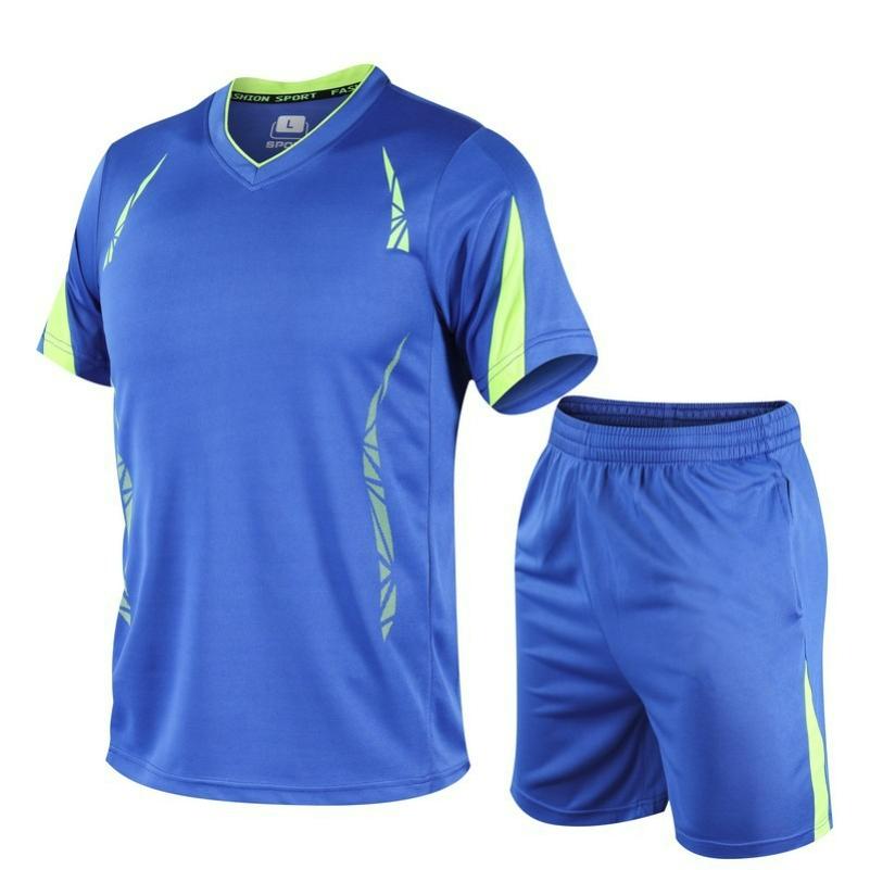 Sportanzug Herren Sommer Fitness Kurzarm T-Shirt Herren Schnelltrocknende Kleidung Laufen Locker Freizeit Sport Mode Anzug