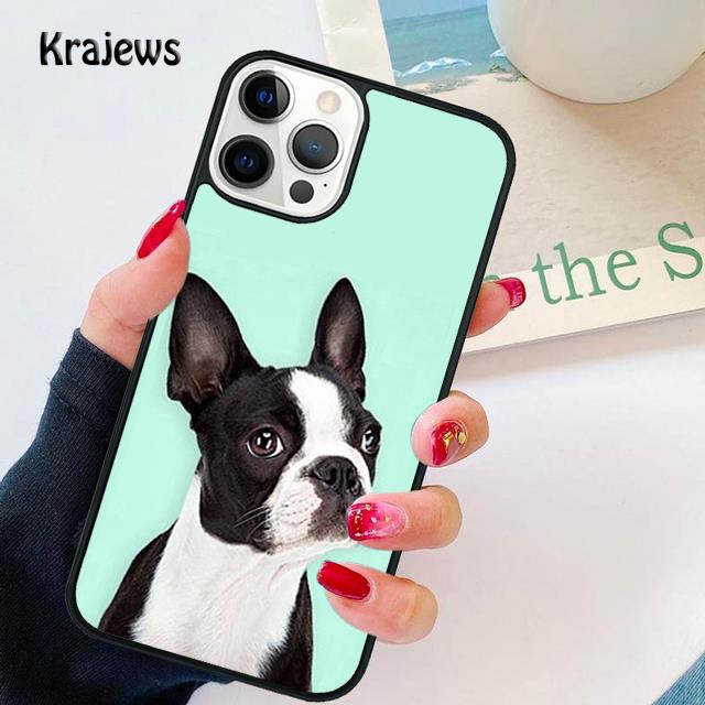 Boston Terrier Dog Puppy Soft Phone Case Cover For iPhone 17 Air 16 15 14 Plus 11 12 13 Pro Max Coque Shell Fundas