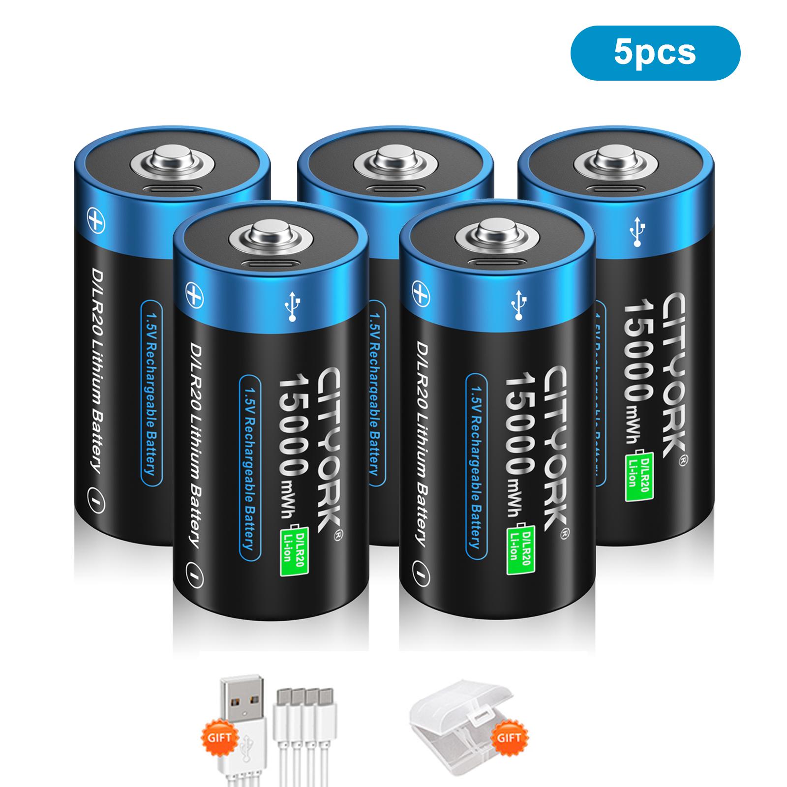 

Батарея 1,5VD типа C USB D R20 LR20, литий-ионная аккумуляторная батарея для радиоуправляемой камеры, аксессуары для дронов, газовая плита 5pcs синий