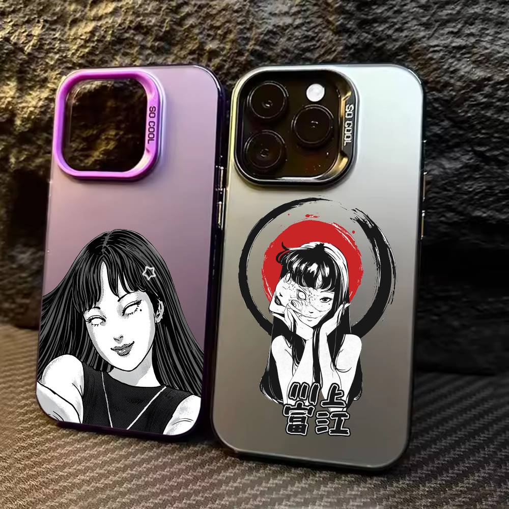 HOT Comics T-Tomie Phone Case Color Silver Shell For IPhone 17 16 15 14 13 12 11 Pro Max Plus