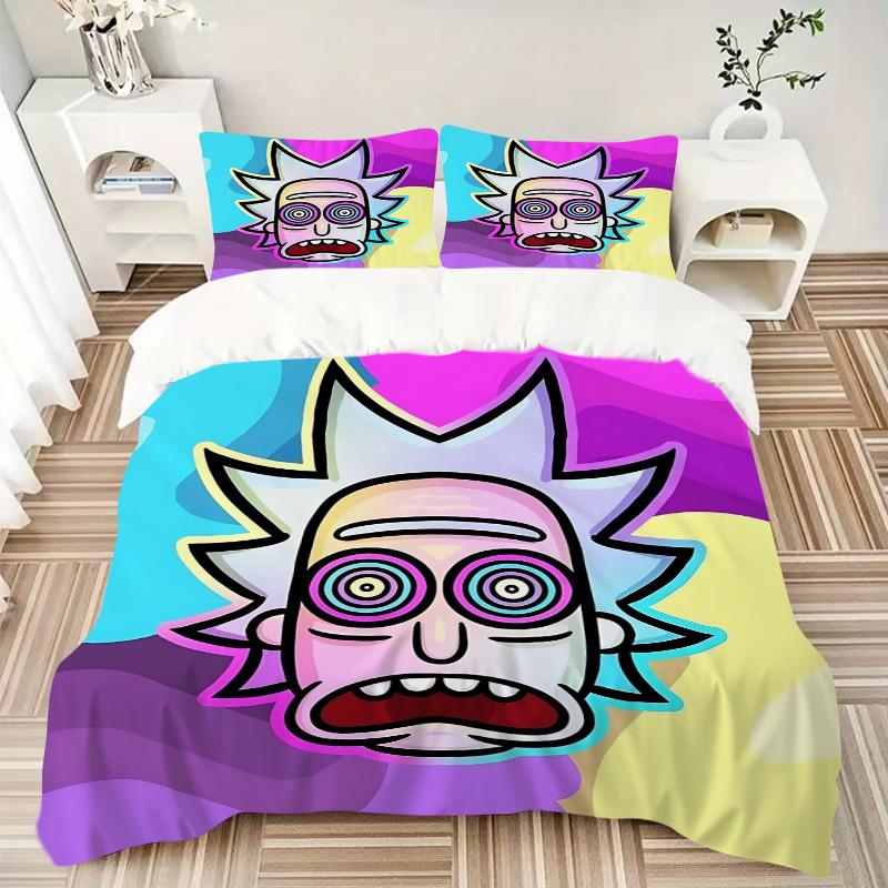 3pcs Rick and Morty Duvet Cover Set, 1 Duvet Cover + 2 Pillowcases (No Insert), High-Definition Print for All Seasons,Durable yy251103079