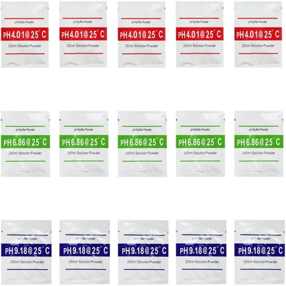 15pcs PH 6.86 PH Meter Calibration Solution Powder PH Calibration Powder Packets  For PH Tester