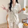 Pajamas Women's Summer Short-sleeved Gentle Wind Simple High-value Casual Women's Short-sleeved Loungewear Set