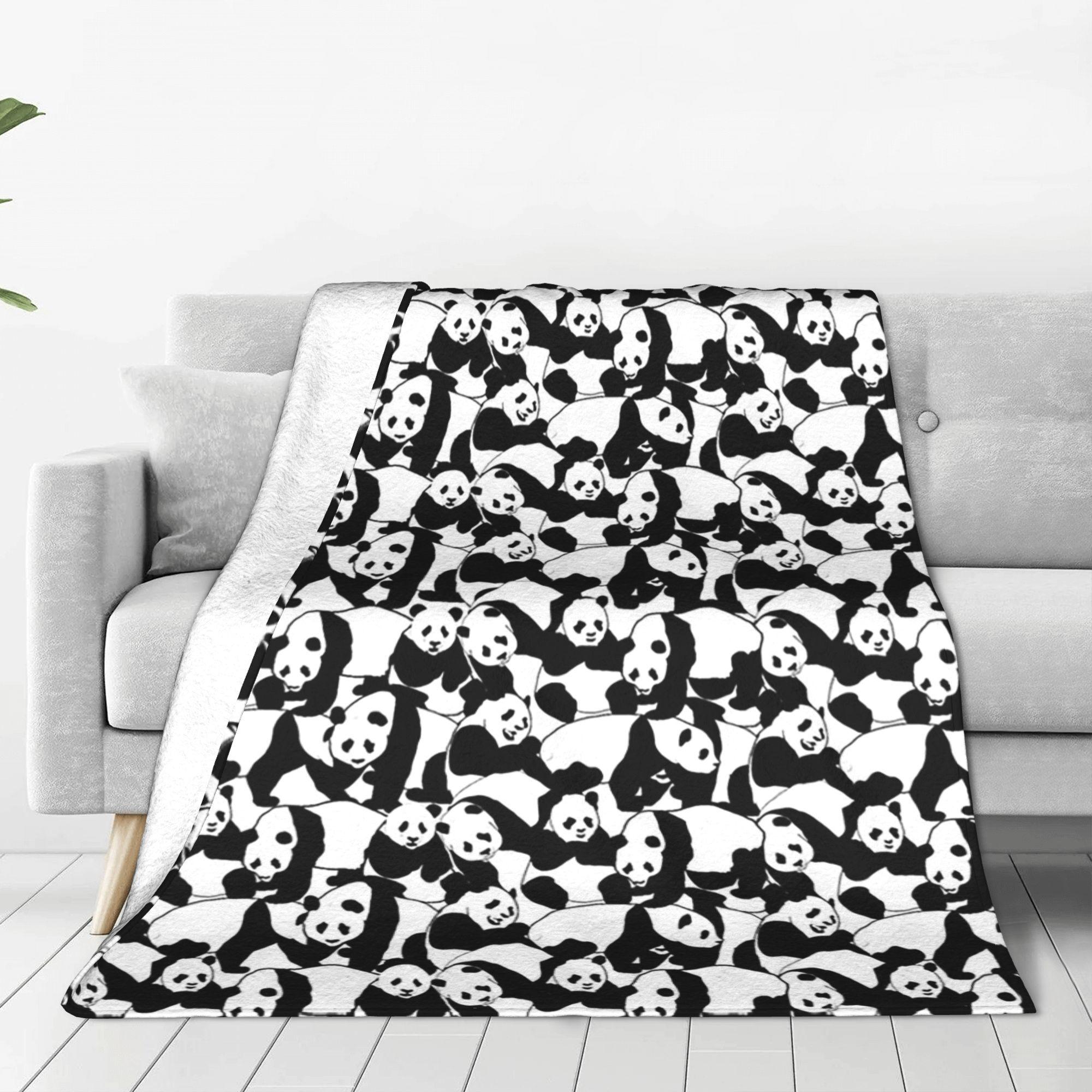 Exquisite Fashion Items Unisex Panda Pattern 1 Blanket Breathable Flannel Sofa Throw Blanket For Home Bedroom Outdoor Throws Bedspread Quilt