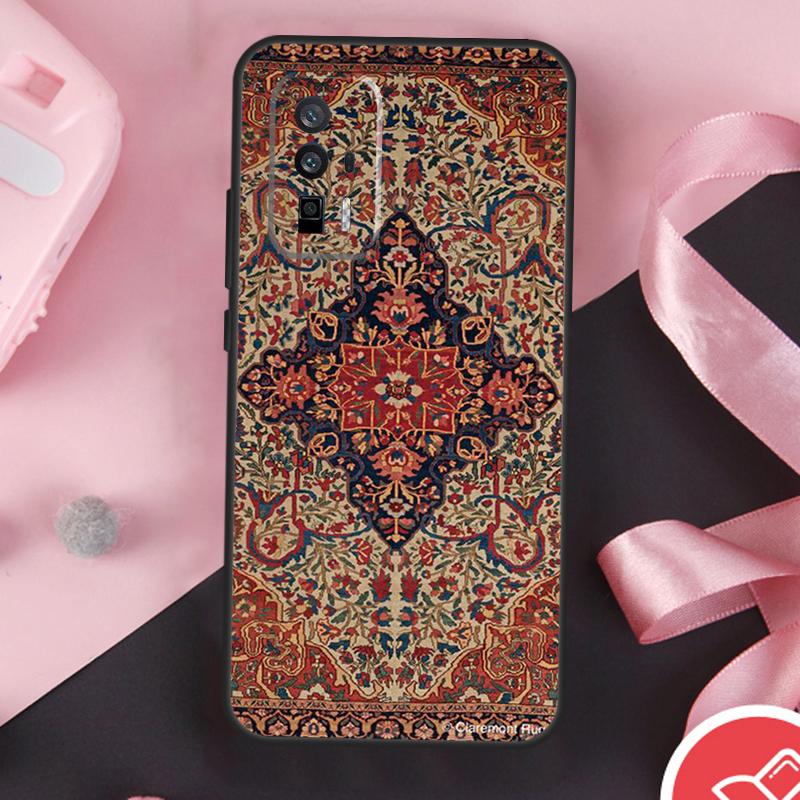 Persian Carpet Floral Pattern Case For POCO F6 Pro X6 X5 X3 F3 F5 M6 M5s Xiaomi 14 Ultra 12 13 Lite 11T 12T 13T Pro Cover