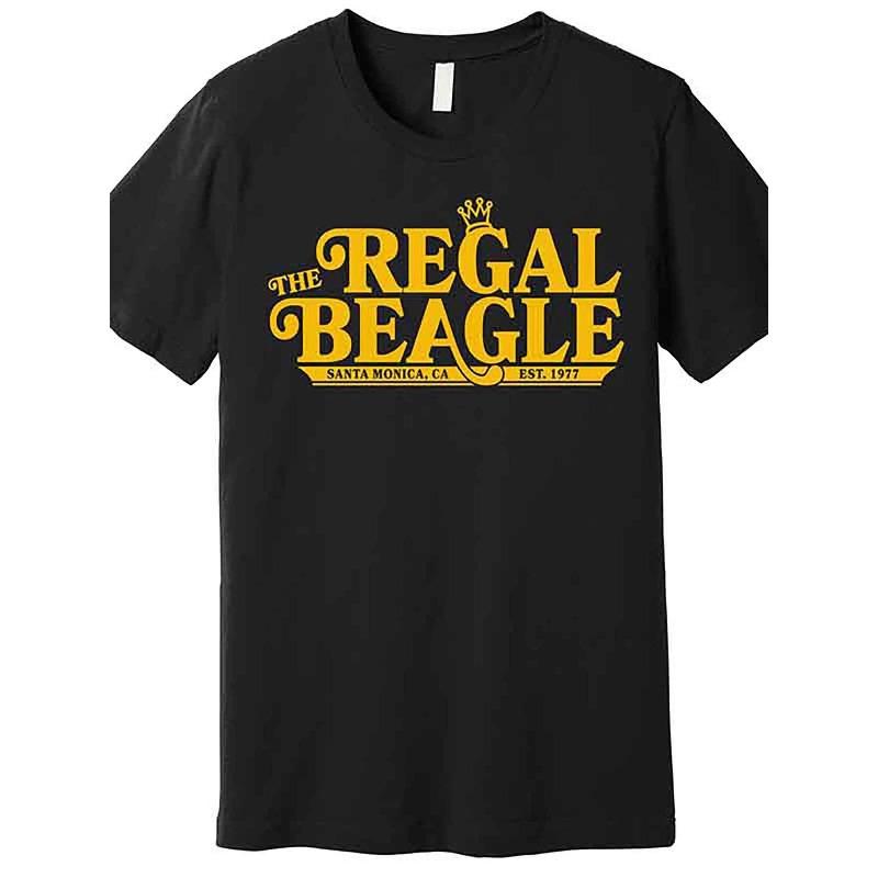 European sizes Men's Regal Beagle Vintage 1977 Logo T-Shirt - Santa Monica California Graphic Tee with Iconic Dog Design, Casual Short Sleeve Shirt
