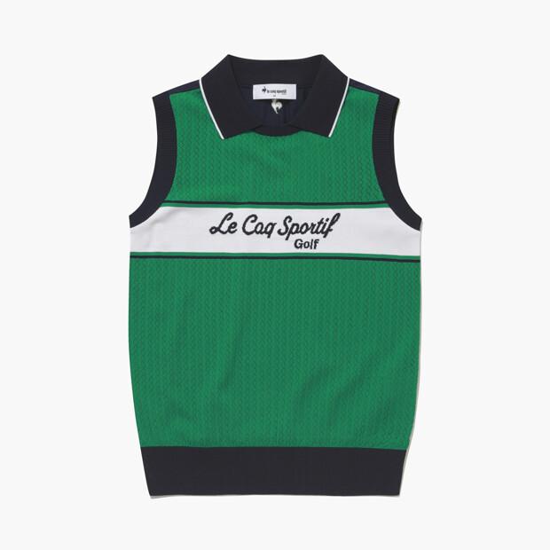 LECOQ GOLF Women'S Hybrid Sleeveless Sweater _Gren Gr222Lkp41