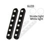 Bandă de lumină spate Kit lumini stroboscopice LED Motocicletă Camion ATV Set lateral spate 2 buc ABS + LED Convenabil ușor de instalat